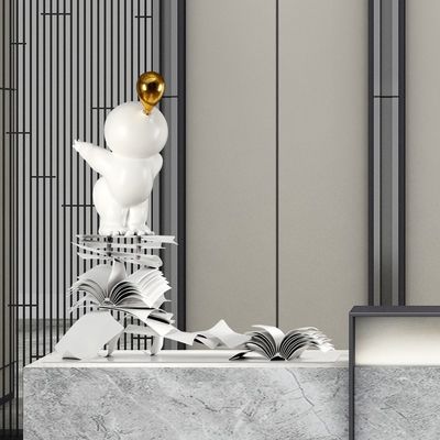 White Bubble Resin Art Sculpture Blowing Abstract Figure Sculpture Bar Art Window Display