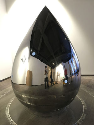 Custom Metal Outdoor Abstract Sculpture Stainless Steel Mirror Water Drop Sculpture