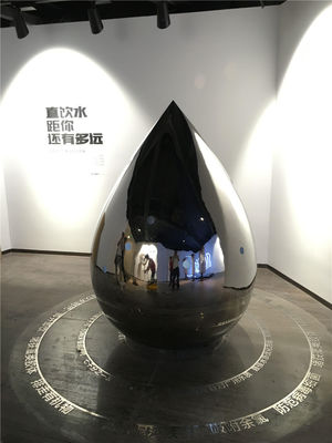 Custom Metal Outdoor Abstract Sculpture Stainless Steel Mirror Water Drop Sculpture