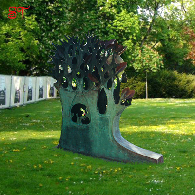 Garden Customized Green Tree Branch Shape Stainless Steel Statue New Design Outdoor Patio Yard Decoration