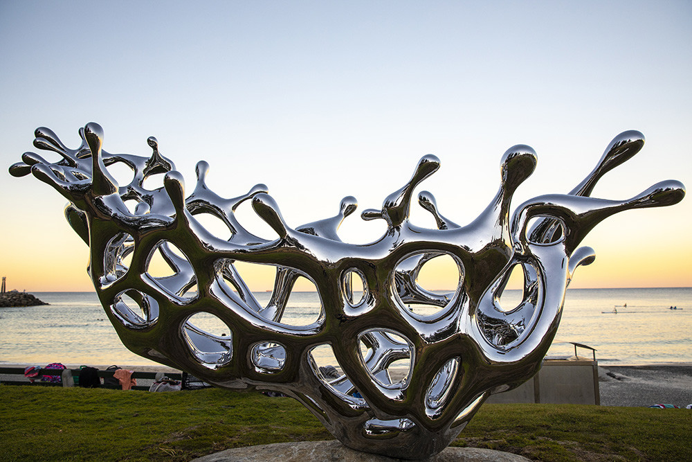Casting Stainless Steel Abstract Tree Sculpture Garden Decoration