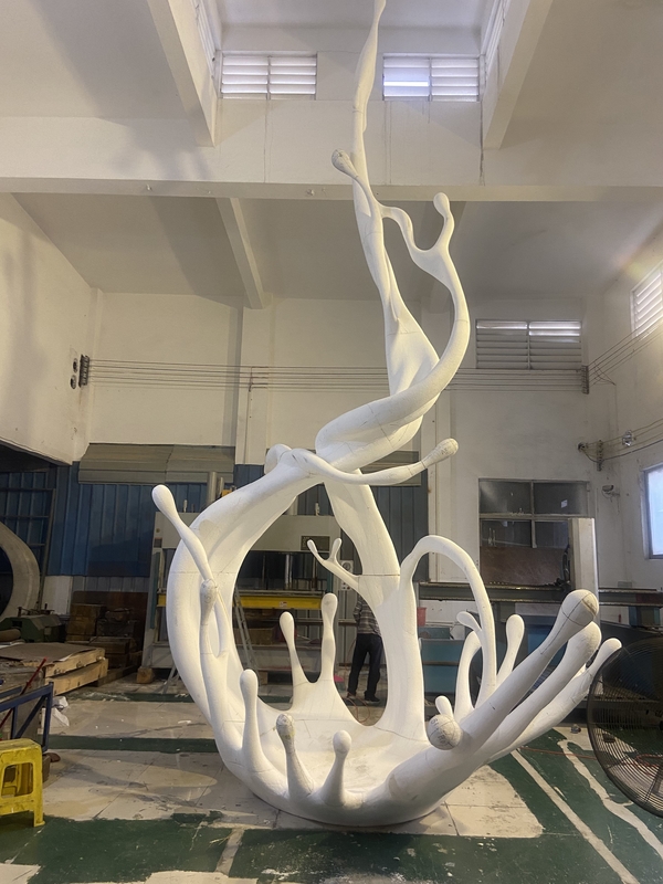 Large EPS Abstract Water Wave Sculpture Customize Polishing Surface