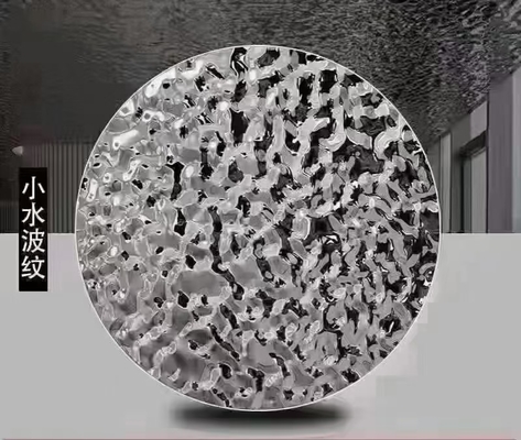 Metal Lighting Sculpture To Figure Stainless Steel Custom SS Water Corrugated Plate