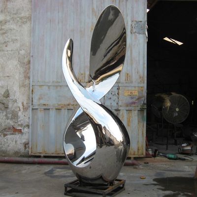 Patung Stainless Steel Taman 2500 Mm Cermin Patung Stainless Steel