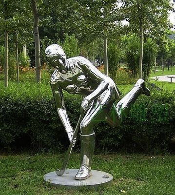Patung Potret Rodin Besi Abu-abu, Sosok Manusia Patung Stainless Steel 304