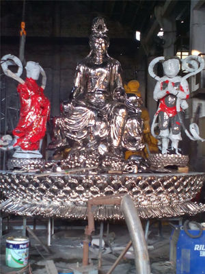 Gambar Patung Karakter Kartun Kustom Patung Agama Luar Ruangan Stainless Steel