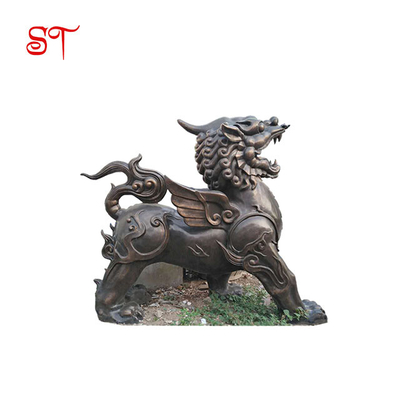 Patung Patung Singa Perunggu Patung logam Taman Kustom, Patung en fer, Patung seni klasik